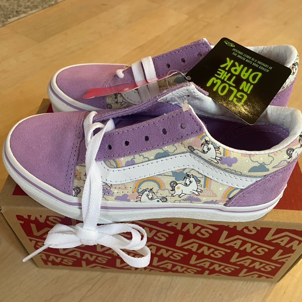 Vans Old Skool Mythical Glow Skate Shoe - Sheer Lilac / UV Ink (12C)